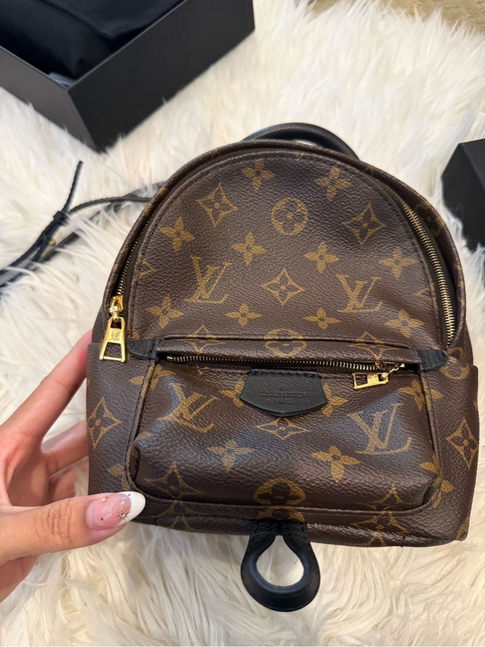 Louis Vuitton Monogram Mini Backpack in Brown with Gold Hardware